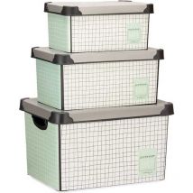 Set de Boîtes d'organisation empilables, multicolores, standard - Kipit