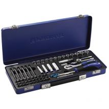 Jeu de clés à douille 61 pièces 1/4 po. ouverture de clé 4-13 mm nombre de dents 20 6 pans Promat