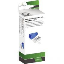 Quadrios - Jeu de connecteurs RJ-45-CAT 6 1906C168 RJ45 mâle, droit bleu 25 pc(s)