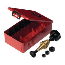 Brinko - Jeu de coupe-robinet zone de travail 3/8-1 pouce cassette métallique