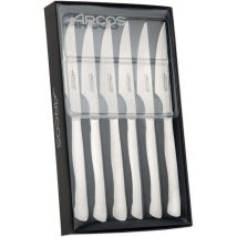 Jeu De Couteaux Loins Arcos De Table 378200 Monobloc D'Une Pièce D'Acier Inoxydable, Lame De 11 Cm En Coffret Cadeau De 6 Pièces.