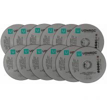Lot de 12 Disques à Découper 125mm - Métal, Acier, Inox - Pour Meuleuse - Vonroc