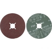 Jeu de disques abrasifs à fibres grain 60 oxyde d'aluminium 10 pièces