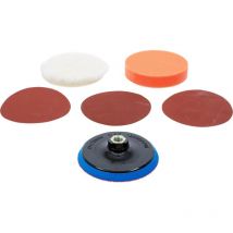 Jeu de disques de polissage et ponçage ø 125 mm bgs 8592
