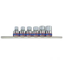 Jeu de douilles 1/2' Torx femelles sur rail - E10 à E20