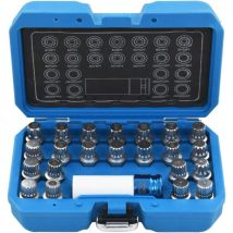 Jeu de douilles de verrouillage de jante 23 pièces vag outil véhicule garage