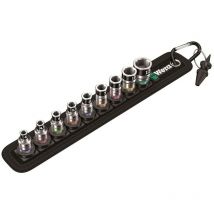 Set de 9 douilles Zyklop 1/4' avec fonction de retenue Wera Belt a 1
