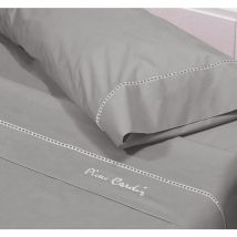 Drap de lit Arcadia, 100% coton, gris, lit 180 cm - Pierre Cardin