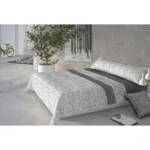 Parure de lit Pierre Cardin corail marbre gris de150