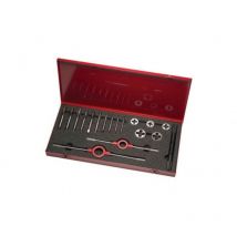 Dormer - Jeu de filières et tarauds HS-30UNC unc 1/4-1/2 18unités hss Coffret métallique