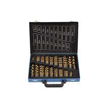 Jeu de Forets en Acier 170 Pièces Pour toutes les perceuses courantes avec 1-10 mm - Angle de pointe 135° hss-g cobalt Naizy