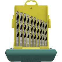 Heller - 28708 1 Jeu de forets pour le bois 10 pièces 3 mm, 4 mm, 5 mm, 6 mm, 7 mm, 8 mm, 9 mm, 10 mm, 11 mm, 12 mm tige cylindrique 1 set A983981