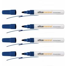 Karat - Marqueurs tableau blanc Effaçable Office Marshal Bleu Lot 10 marqueurs