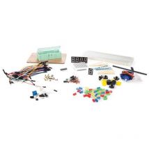 Whadda Kit de composants électroniques Arduino , kit complet avec planche à pain, LED, servomoteur, afficheurs 7 segments et matriciels, capteurs,