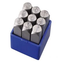 Jeu de poincons micro stress chiffres 5 mm pour marquage Fervi p012/n05p