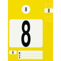 KS Tools - Jeu d'étiquettes et porte-clés, jaune, 300 pcs - 500.8017