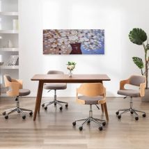 Jeu de tableau sur toile Fleurs en vase Multicolore 150x60 cm Vidaxl