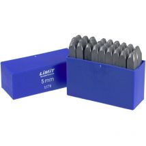 Jeu de lettres à frapper 27 pcs a-z et & en acier trempé fabriqué en Allemagne 200 kp/mm² hauteur 2 mm Limit STAL2