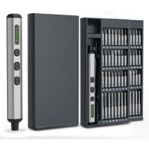 Jalleria - Jeu de Tournevis électriques 68 en 1 Tournevis électrique Rechargeable avec 64 Embouts Magnétiques, 5 Réglages de Couple, Lumière led, 3