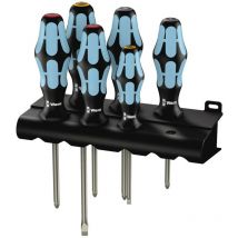 Wera - Set de 6 tournevis Kraftform 3334/3350/3355/6 Rack