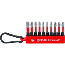Jeu d'embouts de torsion entraînement six pans mâle 6,3 mm (1/4') 10 pcs.