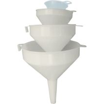 Jeu d'entonnoirs 4 pièces 50, 75, 100, 120 mm plastique (pe)