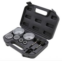 Jeu Scies de cloche Ensemble d'outils 9 pièces Perceuse Carreaux Carrelage Trépan de forage Couronne