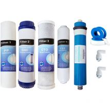 Depuragua - Jeux 4 filtres + membrane 50 gpd osmose inverse compatible Mercabomba