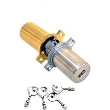 Fichet - Jeu de Cylindre k . 787 Original Cyl 2D 787 Doré .