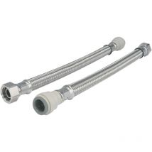 Braided Hose 500mm - 22mm x 3/4' tc (Pack Of 2) - John Guest Speedfit