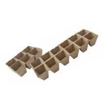 Confezione 50 Vasetti di Torba Quadrati 4,5 x 4,5 cm