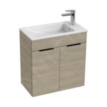 Cube - Meuble avec lavabo 61x34x61 cm, frêne H4536311765141 - Jika