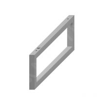 Jika - Cubito - Support de lavabo pour comptoir , 420x140 mm, argent H4501331720001