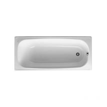 Jika - Groupe Roca) Bañera Riga Straight 160 x 70 cm en acero esmaltado, Blanco (H2340600000001)