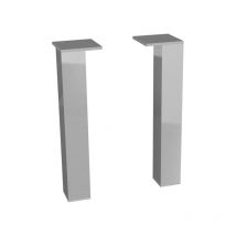 Jika - Groupe Roca) Patas de cubo para muebles de baño, 1 par, 240 mm, Cromo (H4944021760001)