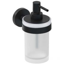 Mio Style - Seifenspender mit Halter, Glas/schwarz matt H3832F27161001 - Jika