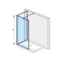 Jika - Pure - Paroi de douche Walk in l en deux parties 1200x800 mm Perla Glass, verre transparent H2694210026681