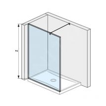 Jika - Pure - Paroi latérale en verre, 1200x2000 mm, avec finition Perla Glass H2674230026681