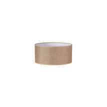 Paravent cylindrique Jin M10 IP20 Ø50x25cm en tissu de sac de jute marron