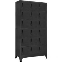 Armoire à casiers Anthracite 90x40x180 cm Acier