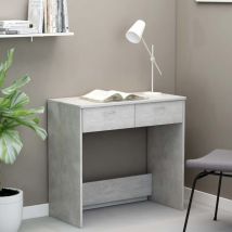 Jinlefu - fimei Bureau Gris béton 80x40x75 cm Aggloméré