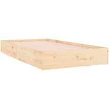 Cadre de lit bois massif 100x200 cm