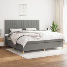 Jinlefu - Furniture Limited - Sommier à lattes de lit avec matelas Gris