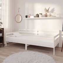 Furniture Limited - Lit de repos avec matelas 90x200 cm Blanc