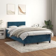 Jinlefu - Furniture Limited - Sommier à lattes de lit et matelas Bleu foncé