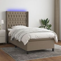 Jinlefu - Furniture Limited - Sommier à lattes de lit matelas et led Taupe