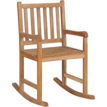 Fimei Chaise à bascule Teck massif