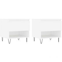 Couchtische 2 Stk. Weiß 50x46x50 cm Holzwerkstoff vidaXL