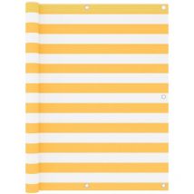 Furniture Limited - Écran de balcon Blanc et jaune 120x500 cm Tis