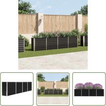 Jinlefu - The Living Store Jardinière 320x40x77 cm Acier galvanisé Anthracite - Jardinier Rectangular - Jardinière Acier - Pot Plante Extérieur